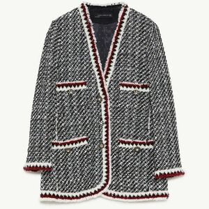 ZARA Woman Tweed Knit Blazer Jacket – Size S